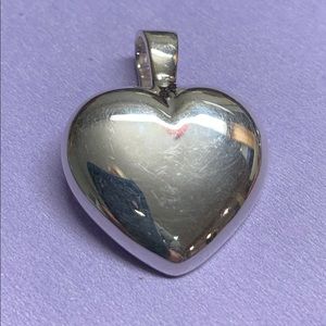 Vintage David Sigel sterling silver heart pendant